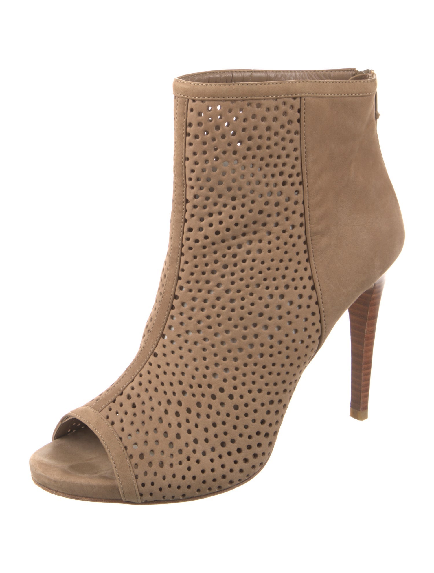 Stuart Weitzman Suede Lasercut Accents Boots