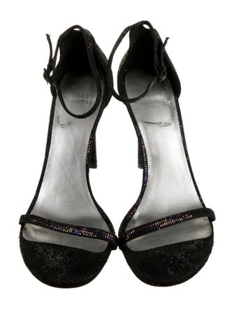 Stuart Weitzman Glitter Accents Sandals