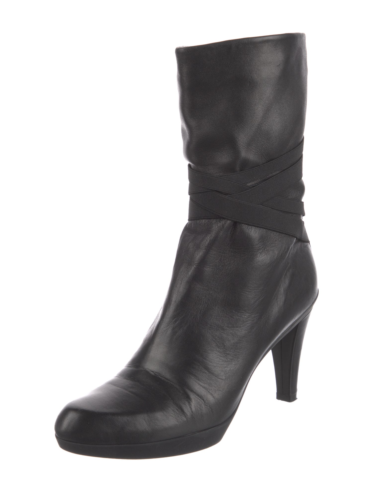 Stuart Weitzman Leather Sock Boots