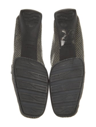 Stuart Weitzman Leather Crystal Embellishments Loafers