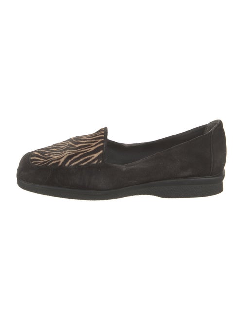 Stuart Weitzman Suede Animal Print Loafers