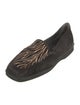 Stuart Weitzman Suede Animal Print Loafers