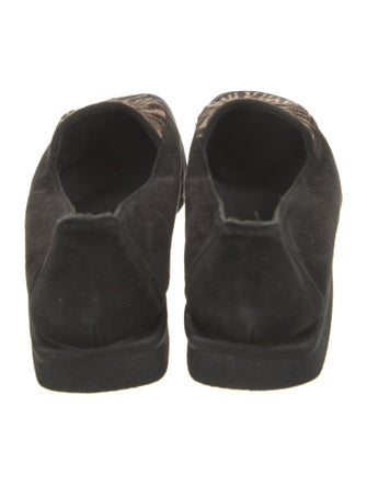 Stuart Weitzman Suede Animal Print Loafers