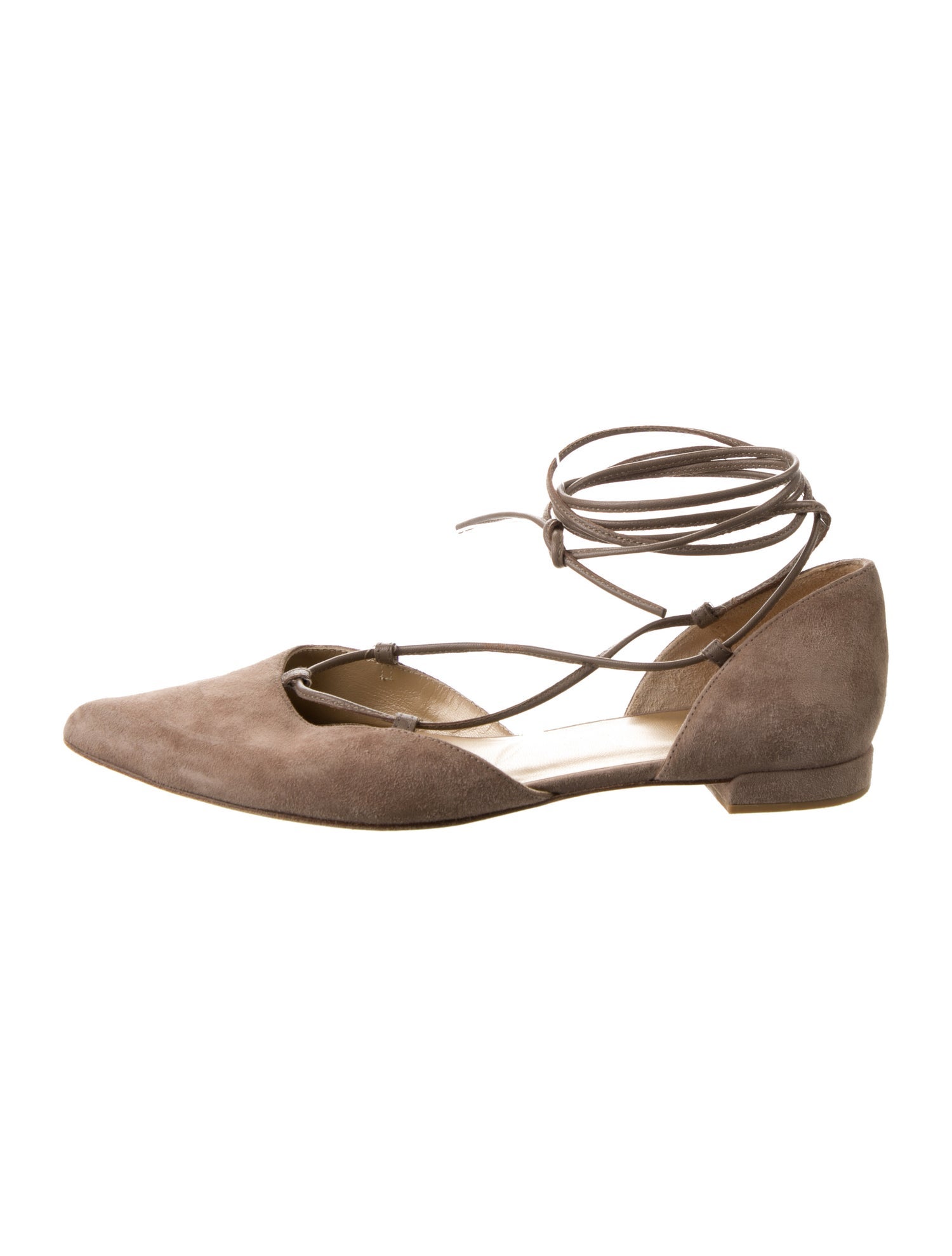 Stuart Weitzman Suede D'Orsay Flats