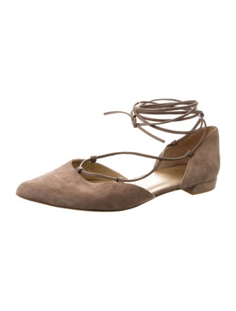 Stuart Weitzman Suede D'Orsay Flats