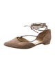 Stuart Weitzman Suede D'Orsay Flats