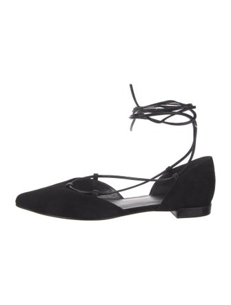 Stuart Weitzman Suede D'Orsay Flats