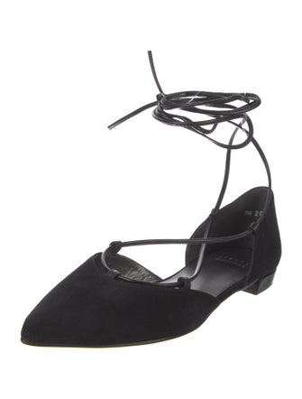 Stuart Weitzman Suede D'Orsay Flats