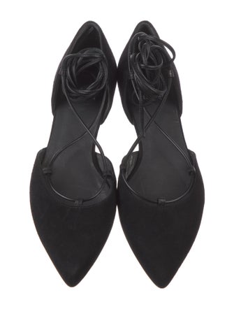 Stuart Weitzman Suede D'Orsay Flats