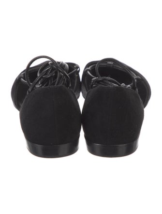 Stuart Weitzman Suede D'Orsay Flats