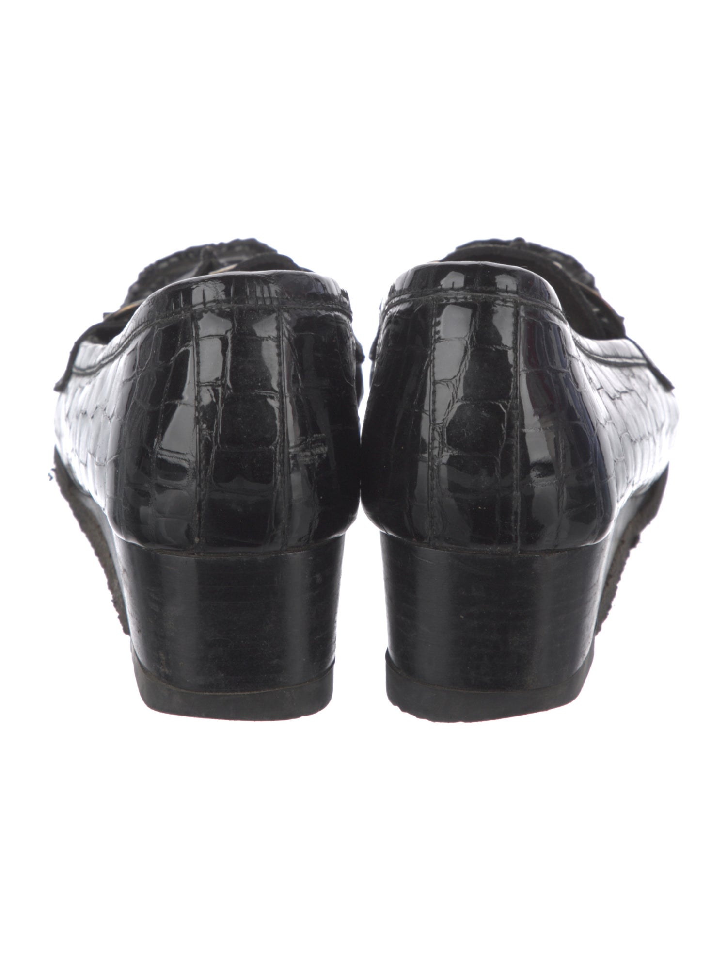 Stuart Weitzman Patent Leather Tassel Accents Pumps