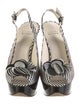Stuart Weitzman Plaid Print Slingback Sandals