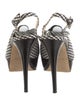 Stuart Weitzman Plaid Print Slingback Sandals