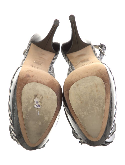 Stuart Weitzman Plaid Print Slingback Sandals