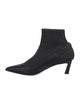 Stuart Weitzman Satin Crystal Embellishments Sock Boots