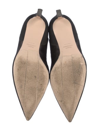 Stuart Weitzman Satin Crystal Embellishments Sock Boots