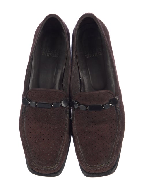 Stuart Weitzman Suede Crystal Embellishments Pumps