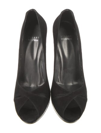 Stuart Weitzman Suede Crystal Embellishments Sandals