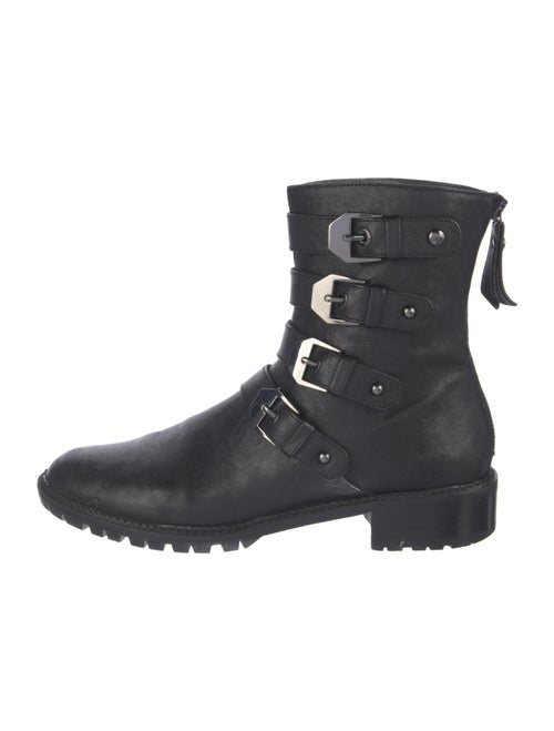 Stuart Weitzman Leather Moto Boots