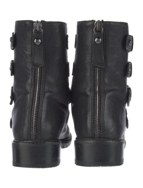 Stuart Weitzman Leather Moto Boots