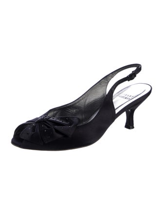 Stuart Weitzman Satin Slingback Pumps