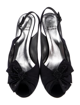 Stuart Weitzman Satin Slingback Pumps
