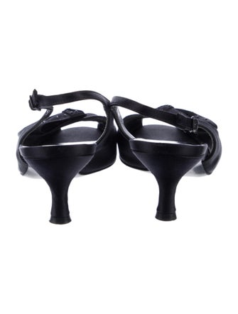 Stuart Weitzman Satin Slingback Pumps