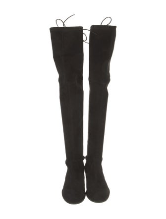 Stuart Weitzman Suede Lace-Up Boots