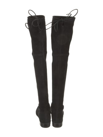 Stuart Weitzman Suede Lace-Up Boots