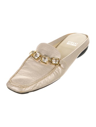 Stuart Weitzman Cubesmule Leather Mules