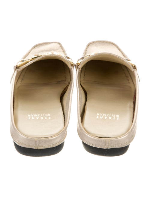 Stuart Weitzman Cubesmule Leather Mules