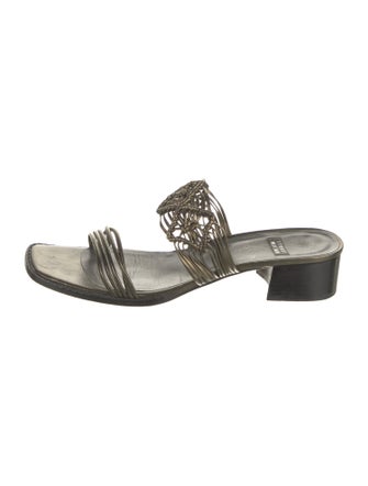 Stuart Weitzman Leather Slides