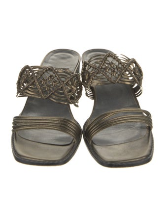 Stuart Weitzman Leather Slides