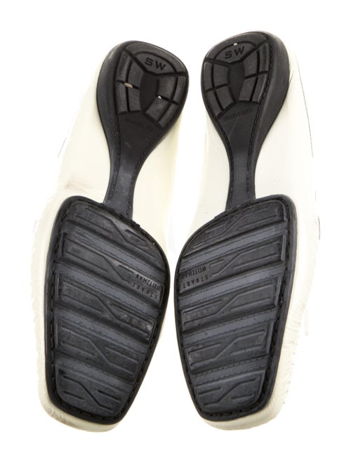 Stuart Weitzman Patent Leather Chain-Link Accents Mules