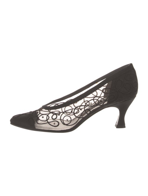 Stuart Weitzman Mesh Embroidered Accent Pumps