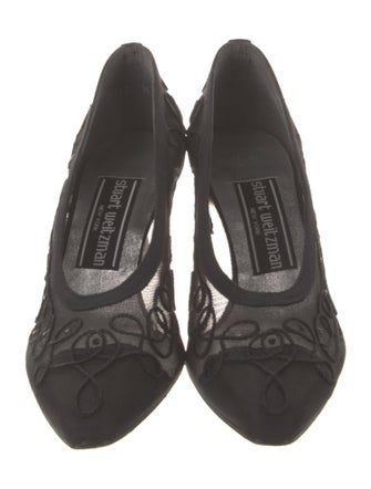 Stuart Weitzman Mesh Embroidered Accent Pumps