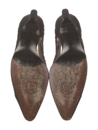 Stuart Weitzman Mesh Embroidered Accent Pumps