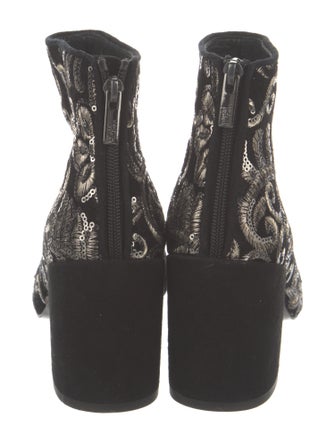 Stuart Weitzman Velvet Printed Boots