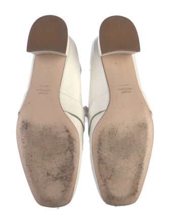 Stuart Weitzman Leather Crystal Embellishments Mules