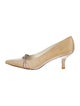 Stuart Weitzman Satin Crystal Embellishments Pumps