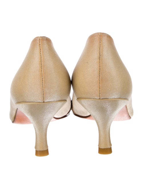 Stuart Weitzman Satin Crystal Embellishments Pumps