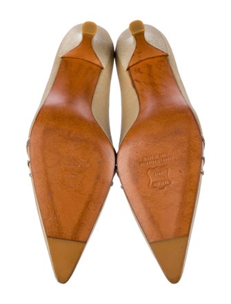 Stuart Weitzman Satin Crystal Embellishments Pumps