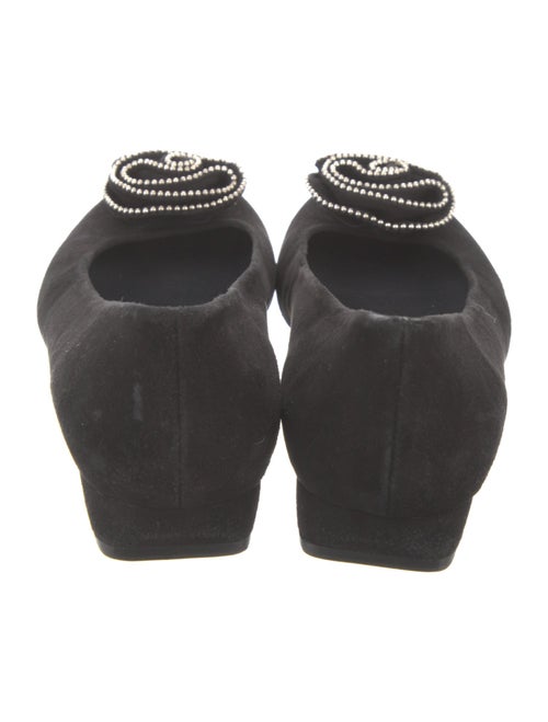 Stuart Weitzman Suede Beaded Accents Flats