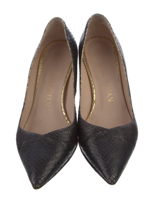 Stuart Weitzman Embossed Leather Pumps