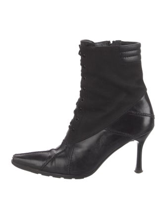Stuart Weitzman Leather Lace-Up Boots