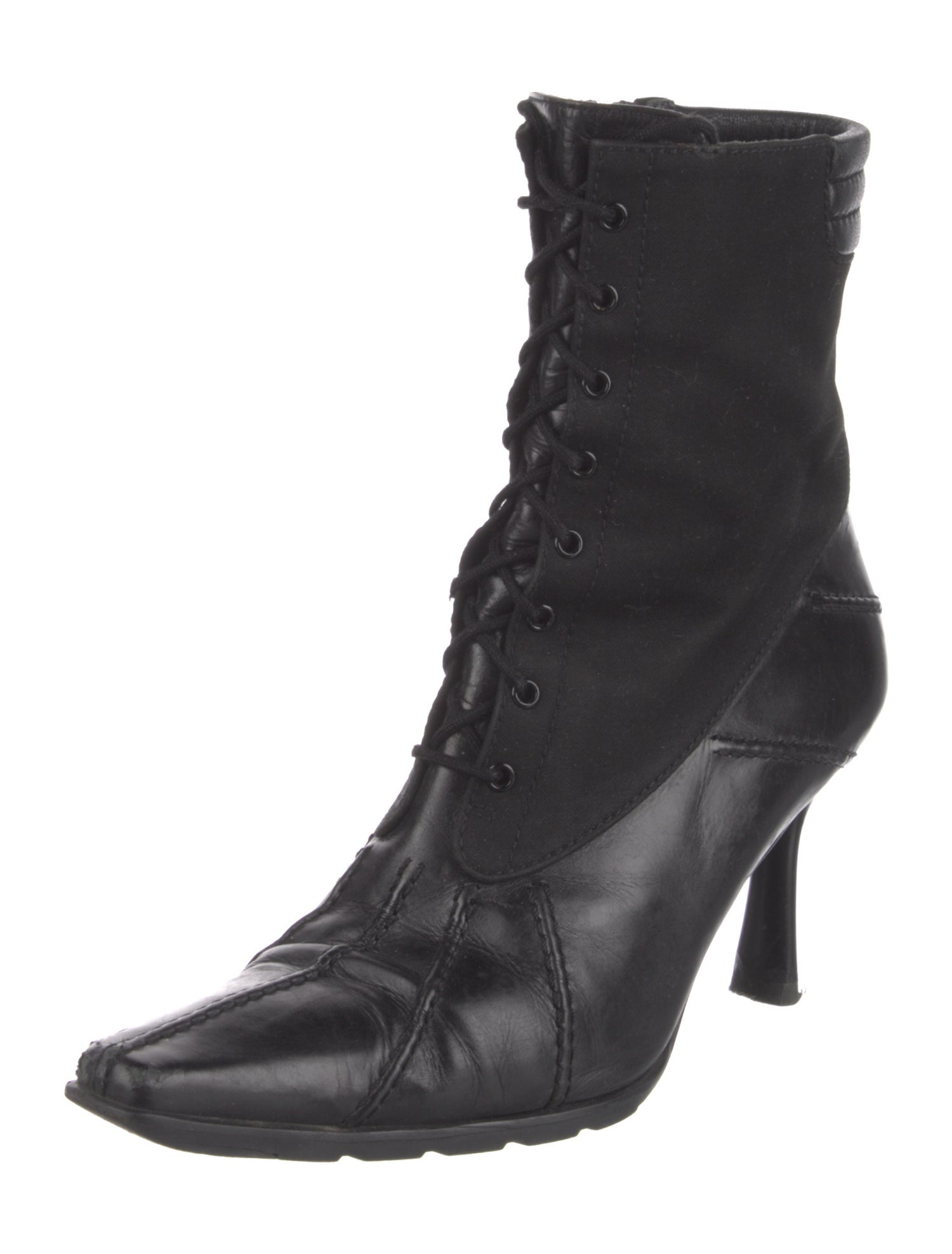 Stuart Weitzman Leather Lace-Up Boots