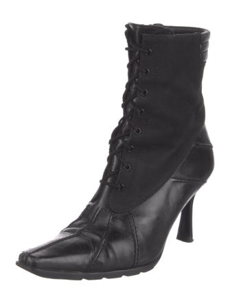 Stuart Weitzman Leather Lace-Up Boots