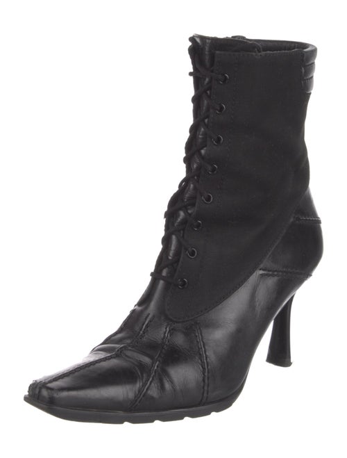 Stuart Weitzman Leather Lace-Up Boots