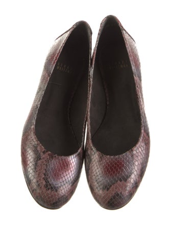 Stuart Weitzman Leather Animal Print Ballet Flats