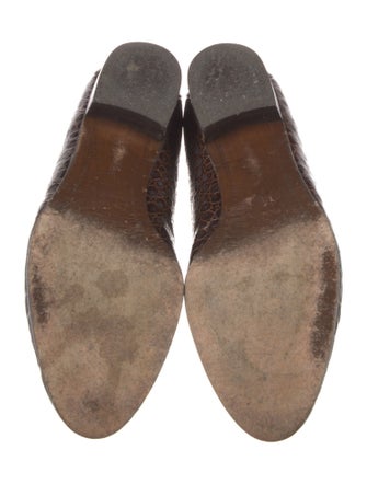 Stuart Weitzman Embossed Leather Loafers